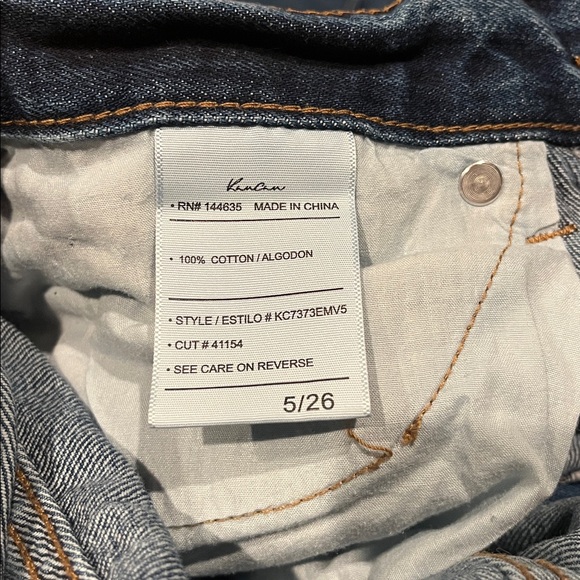 KanCan Dark Blue Distressed 90’s Flare Jeans - Picture 7 of 7